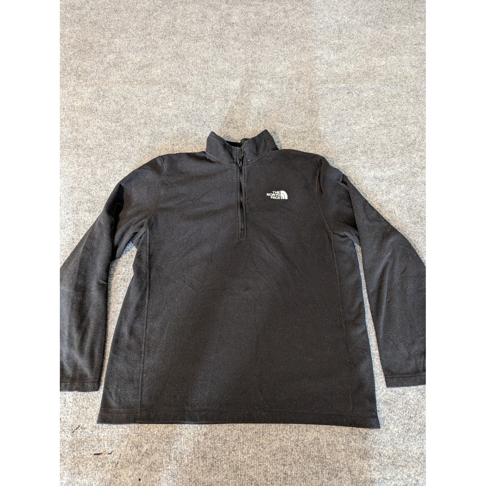 THE NORTH FACE Men's L Quarter Zip Black Fleece Pullover Jacket